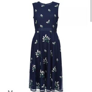 HOBBS LONDON Julia Embroidered Fit-and-Flare Dress